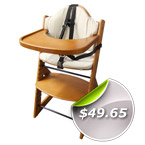 Wooden Baby Highchair with Tray for only $49.65